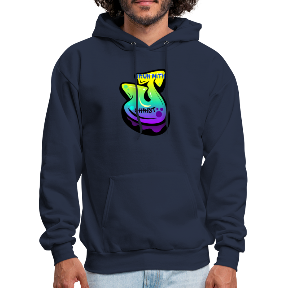 Men's Hoodie I run with Christ - navy