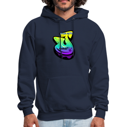 Men's Hoodie I run with Christ - navy