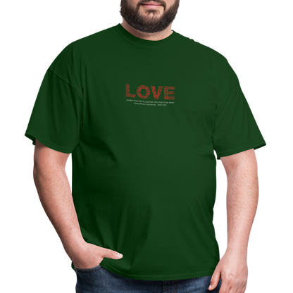 Unisex Classic T-Shirt no greater love than this love shirt - forest green