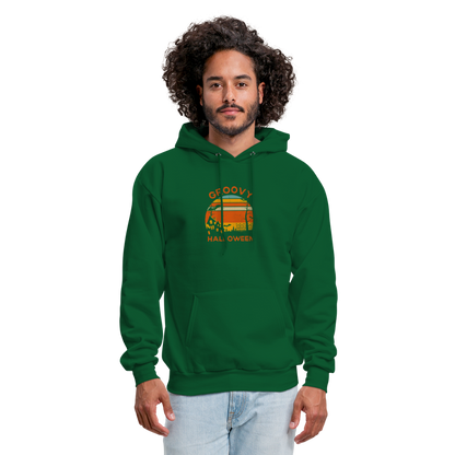 Men's Hoodie groovy halloween - forest green