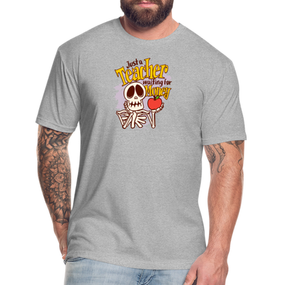 Fitted Cotton/Poly T-Shirt by Next Level funny Teacher shirt Halloween shirts - heather gray