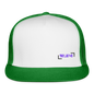 Trucker Cap casual, street, fishing, hunting hat - white/kelly green