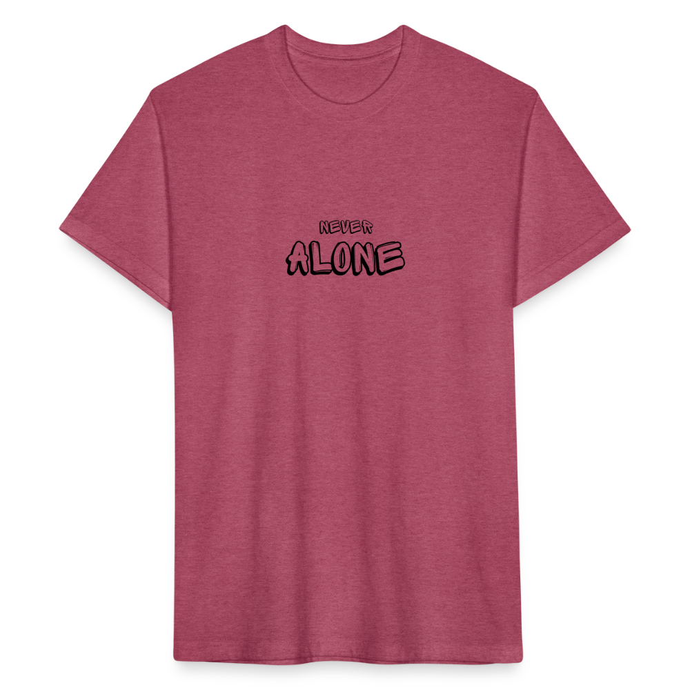 Fitted unisex/Poly T-Shirt by Next Level never alone - heather burgundy