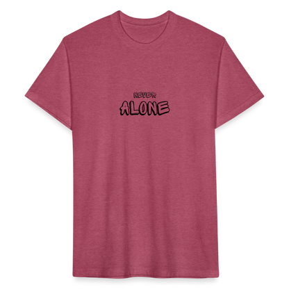 Fitted unisex/Poly T-Shirt by Next Level never alone - heather burgundy