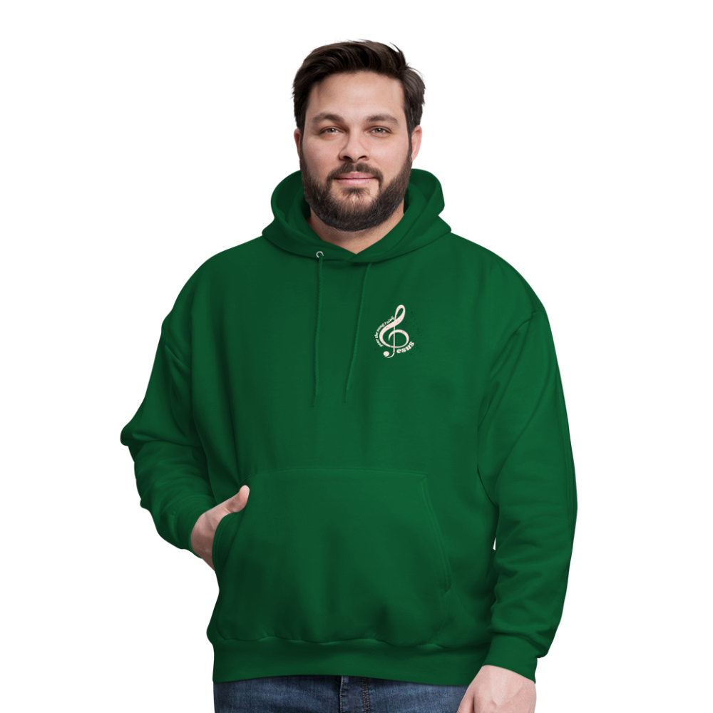 Men's Hoodie music Jesus is the song that I sing - forest green