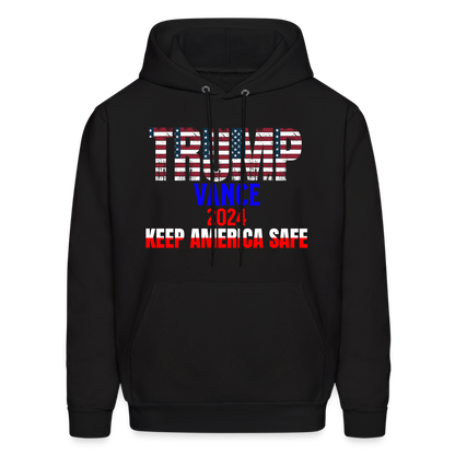 Men's Hoodie Trump Vance Hoodie Keep America Safe - black