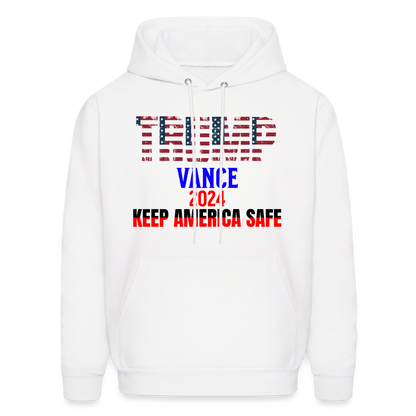 Men's Hoodie Trump Vance Hoodies Keep America Safe - white