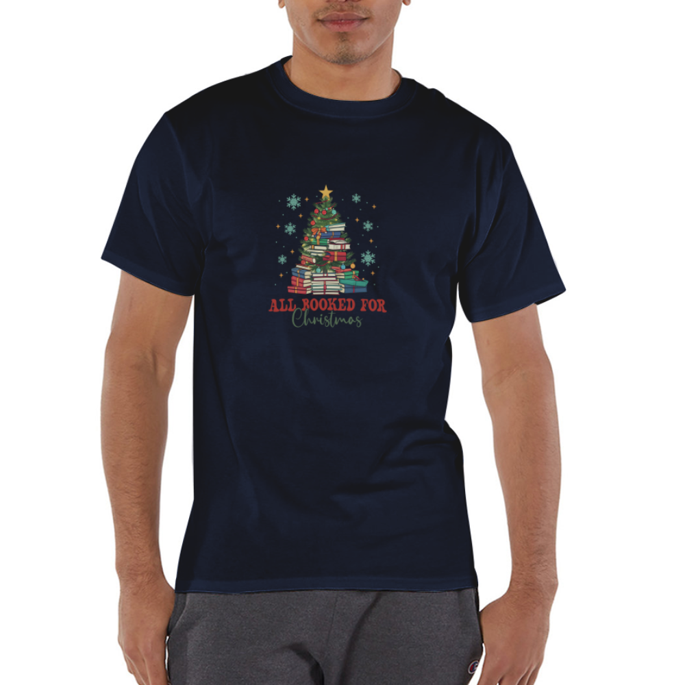 Champion Unisex T-Shirt Christmas Shirt - navy