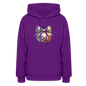 Women's Hoodie disco ball - purple