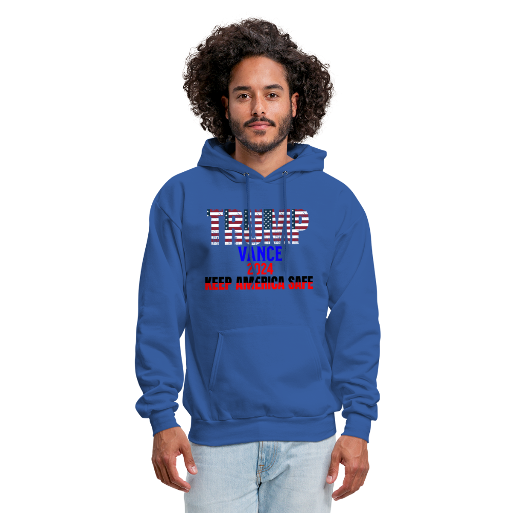 Men's Hoodie Trump Vance Hoodies Keep America Safe - royal blue