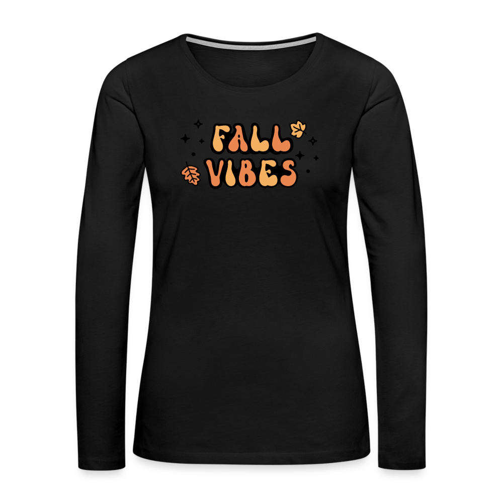 Women's Premium Long Sleeve T-Shirt fall vibes - black