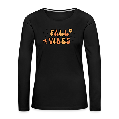 Women's Premium Long Sleeve T-Shirt fall vibes - black