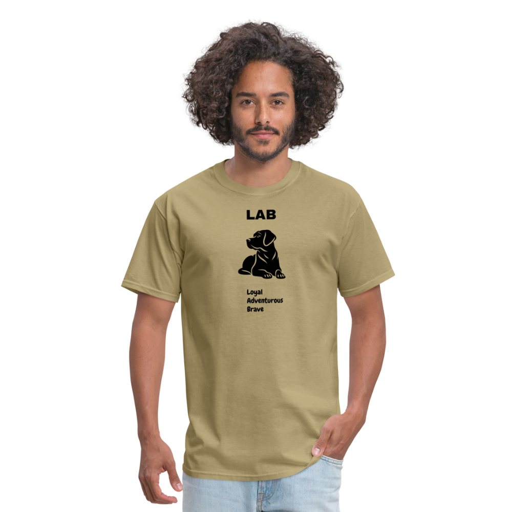 Unisex Classic T-Shirt lab dog lover shirt - khaki