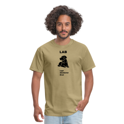 Unisex Classic T-Shirt lab dog lover shirt - khaki