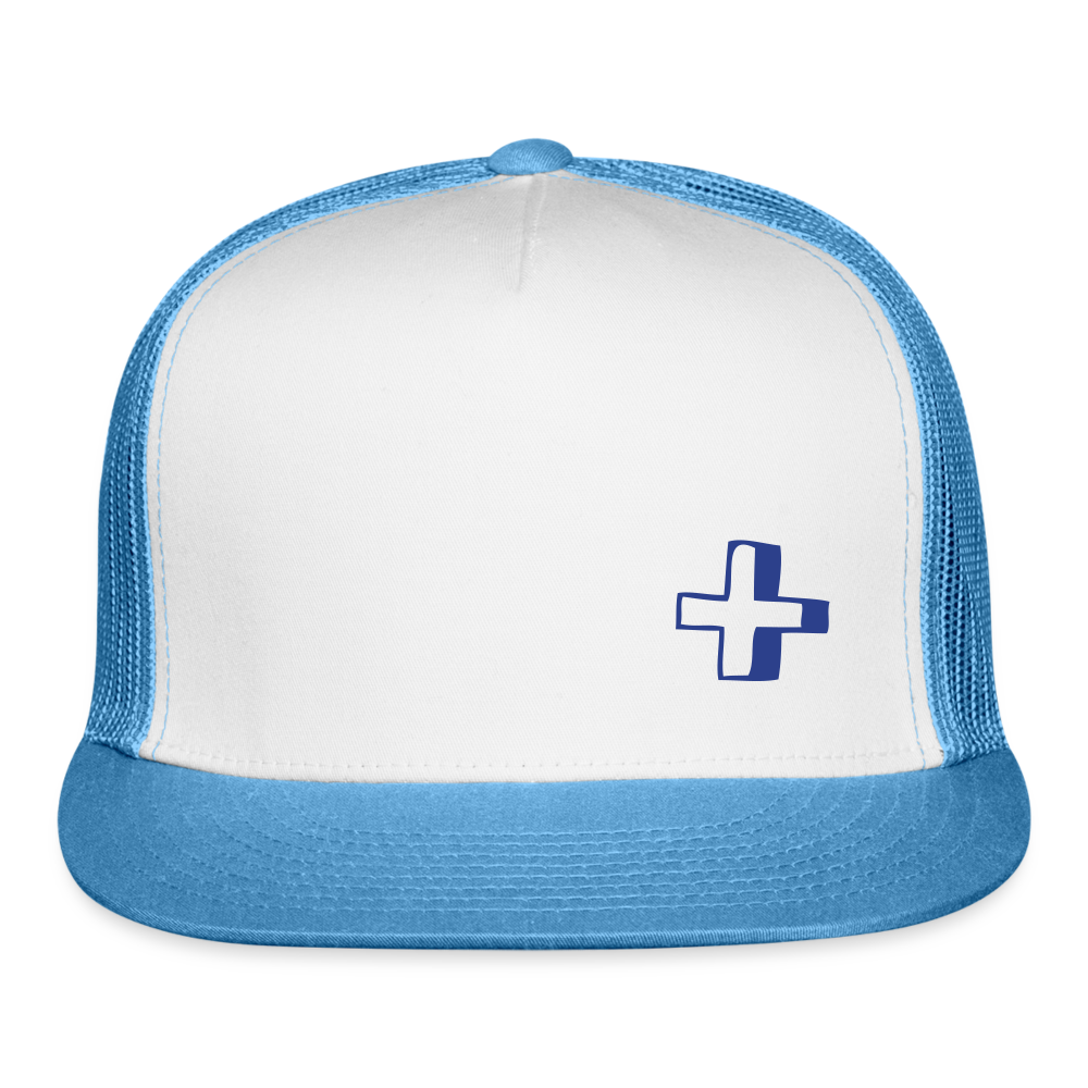 Trucker Cap cross - white/blue