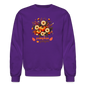 Crewneck Sweatshirt women pumpkin fall sweater - purple