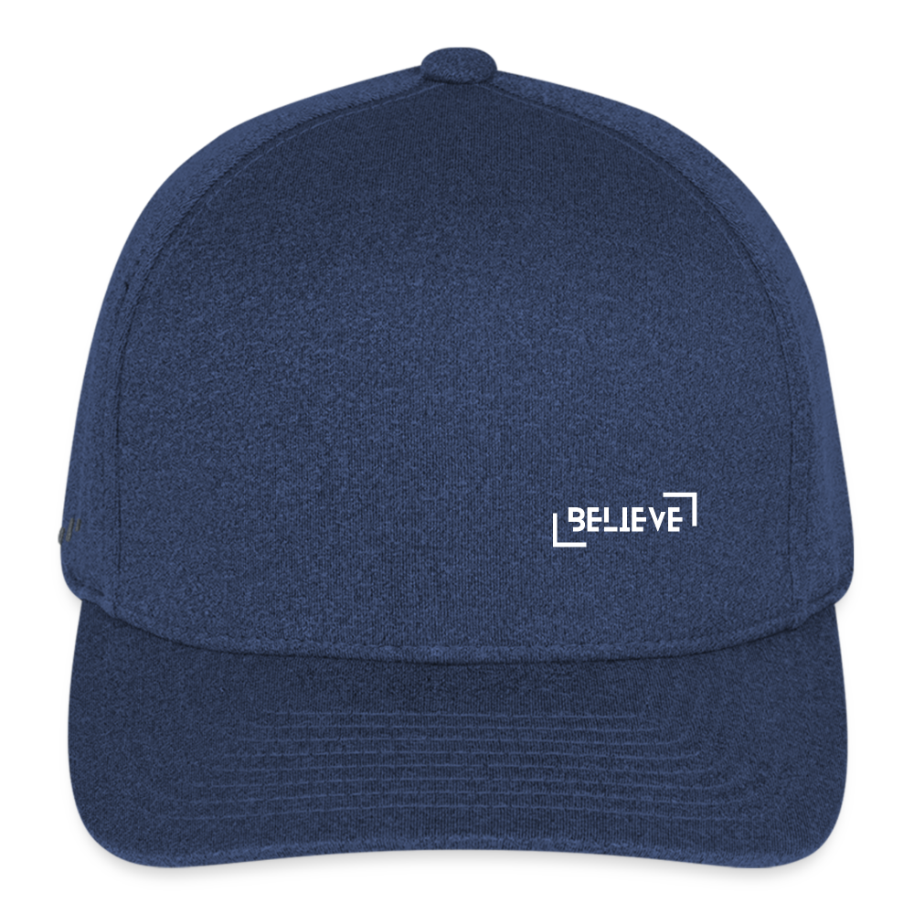 Flexfit Fitted Melange Baseball Cap usa - heather navy