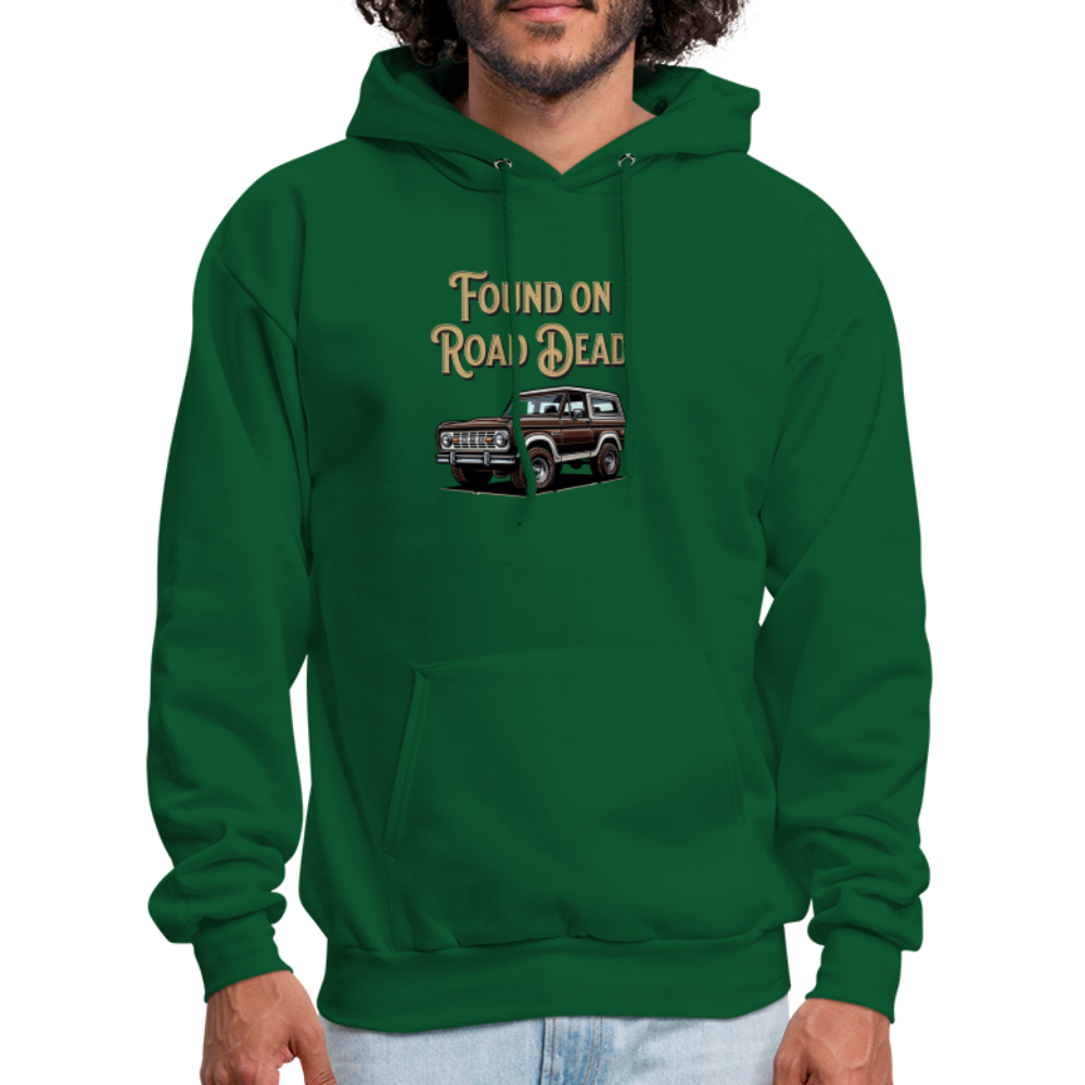 Men's Hoodie Ford Hoodie Found on Road Dead - forest green