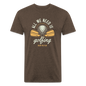 Fitted Cotton/Poly T-Shirt by Next Level aal we need is golfing - heather espresso