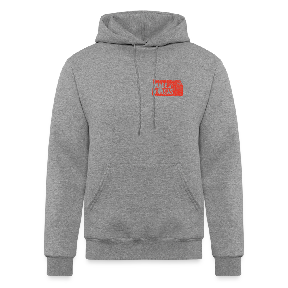 Champion Unisex Powerblend Hoodie made in Kansas - heather gray