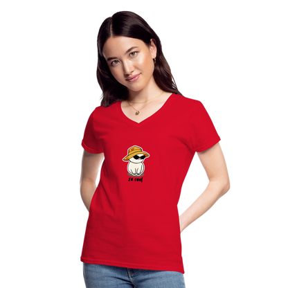 Women's V-Neck T-Shirt so cool - red