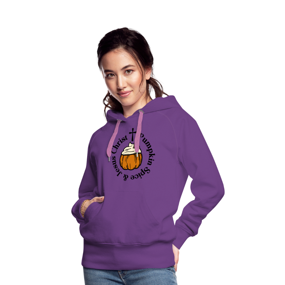 Women’s Premium Hoodie pumpkin spice hoodie - purple 