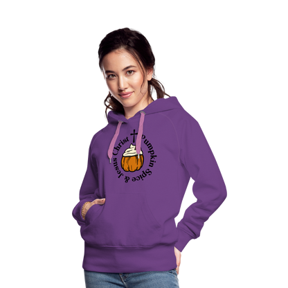 Women’s Premium Hoodie pumpkin spice hoodie - purple 