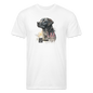 Fitted Cotton/Poly T-Shirt by Next Level Lab Lover dog shirts - white