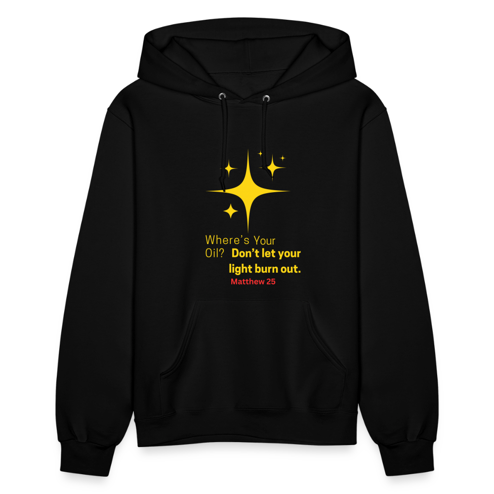 Women's Hoodie wheres your oil - black