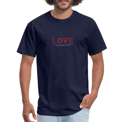 Unisex Classic T-Shirt no greater love than this love shirt - navy