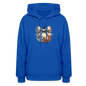 Women's Hoodie disco ball - royal blue