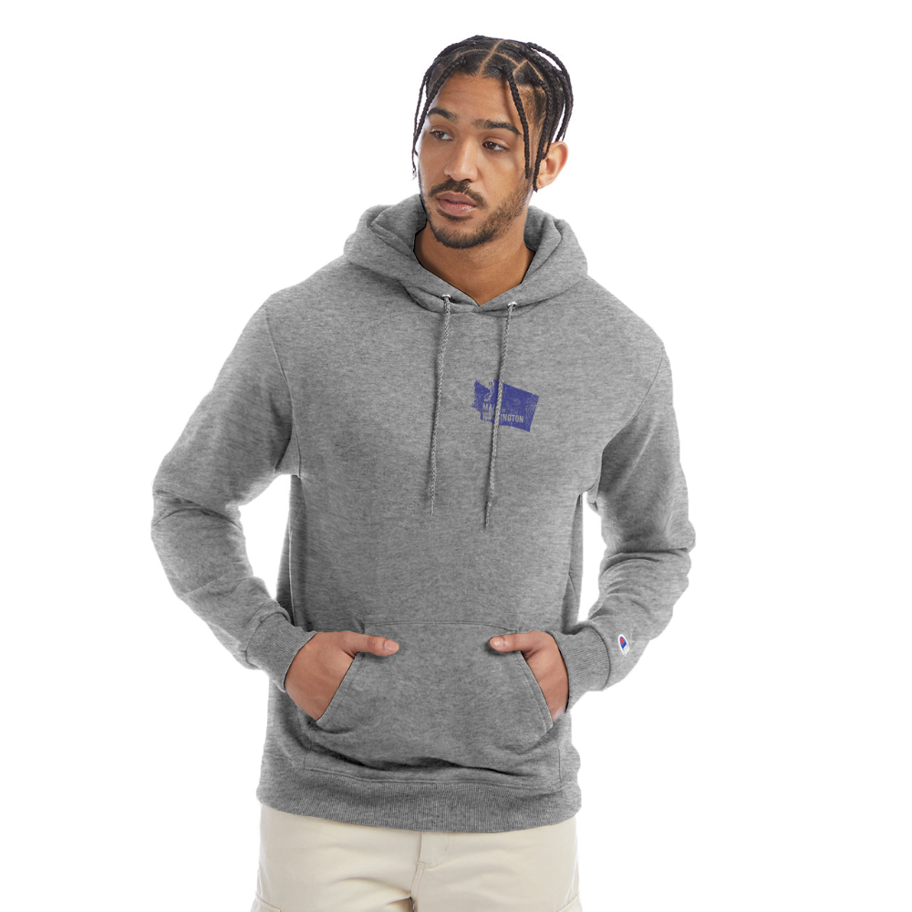 Champion Unisex Powerblend Hoodie made in Washington - heather gray