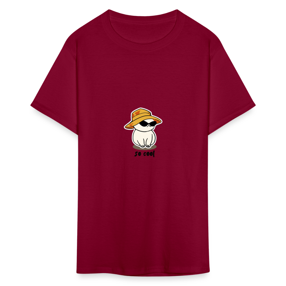 Unisex Classic T-Shirt cat so cool - burgundy