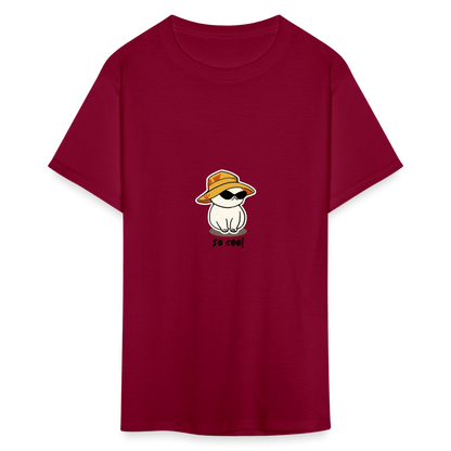 Unisex Classic T-Shirt cat so cool - burgundy