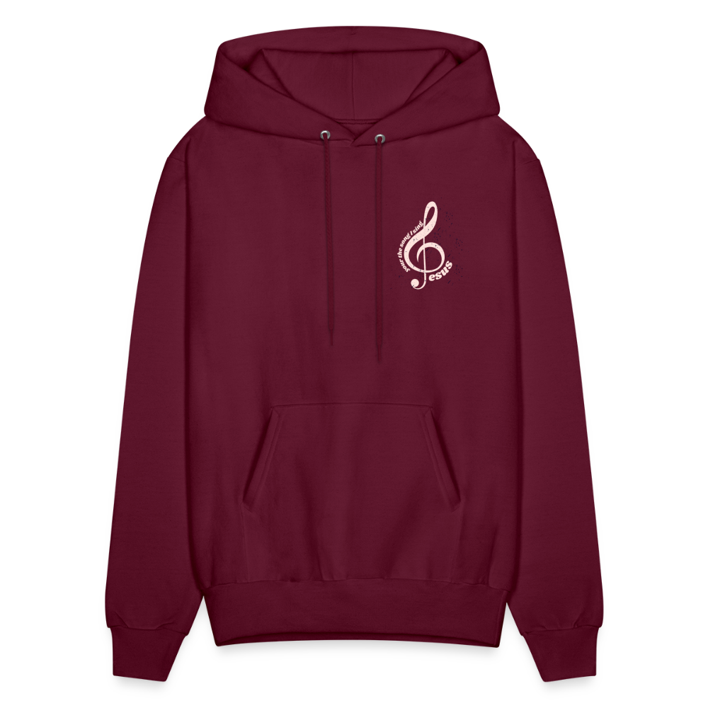 Men's Hoodie music Jesus is the song that I sing - burgundy