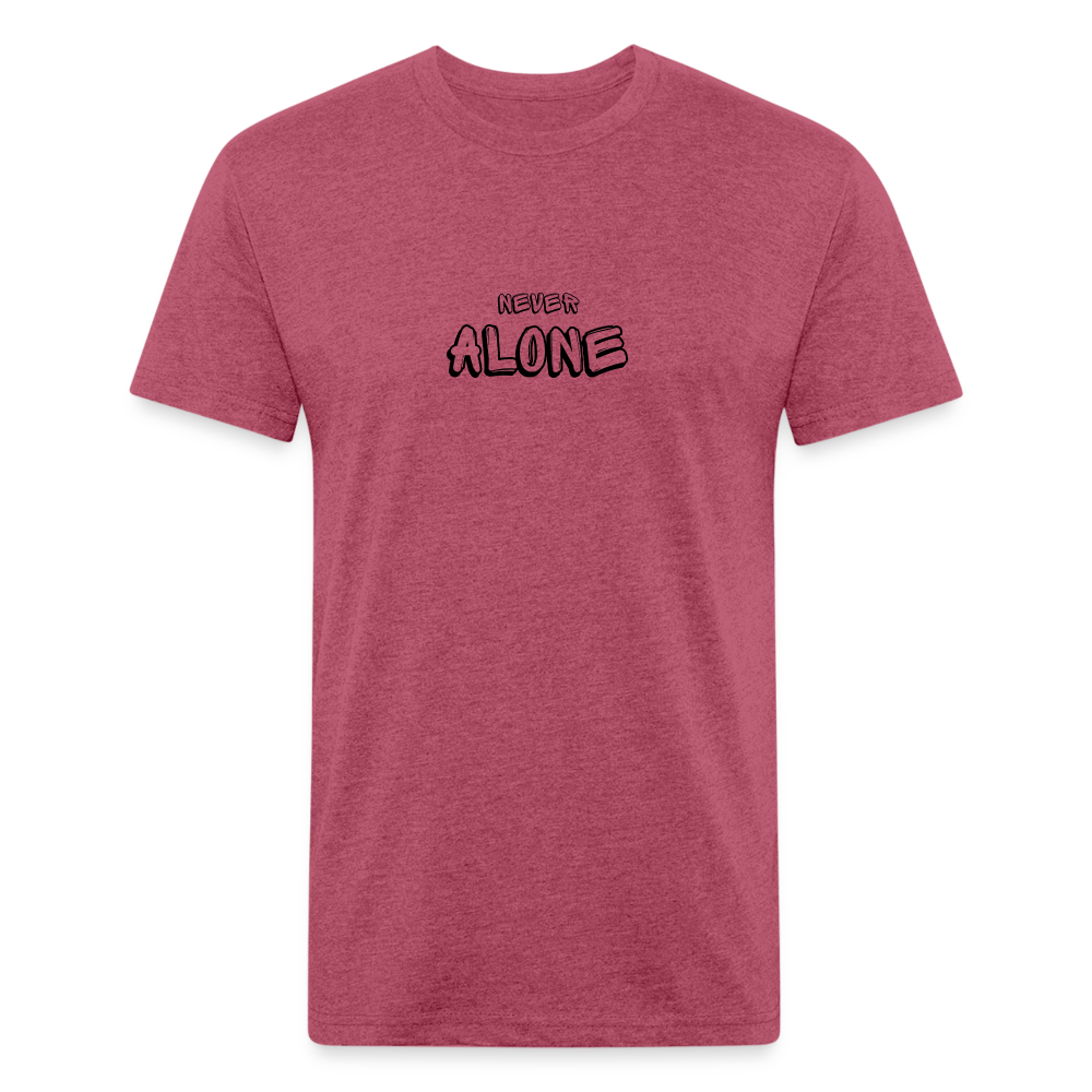 Fitted unisex/Poly T-Shirt by Next Level never alone - heather burgundy