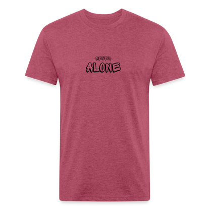 Fitted unisex/Poly T-Shirt by Next Level never alone - heather burgundy