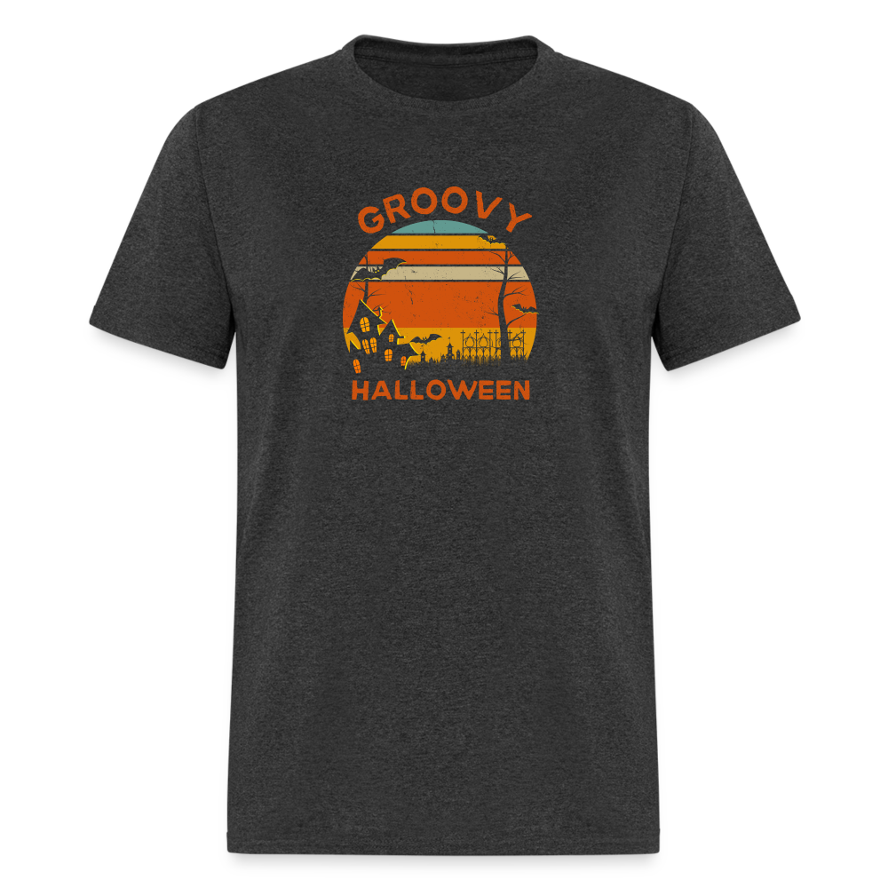 Unisex Classic T-Shirt retro groovy halloween shirt - heather black