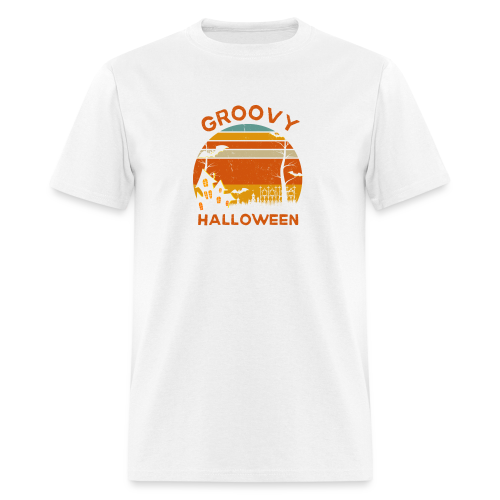 Unisex Classic T-Shirt retro groovy halloween shirt - white