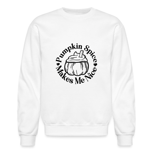 Crewneck Sweatshirt Womens Pumpkin Spice Sweater - white