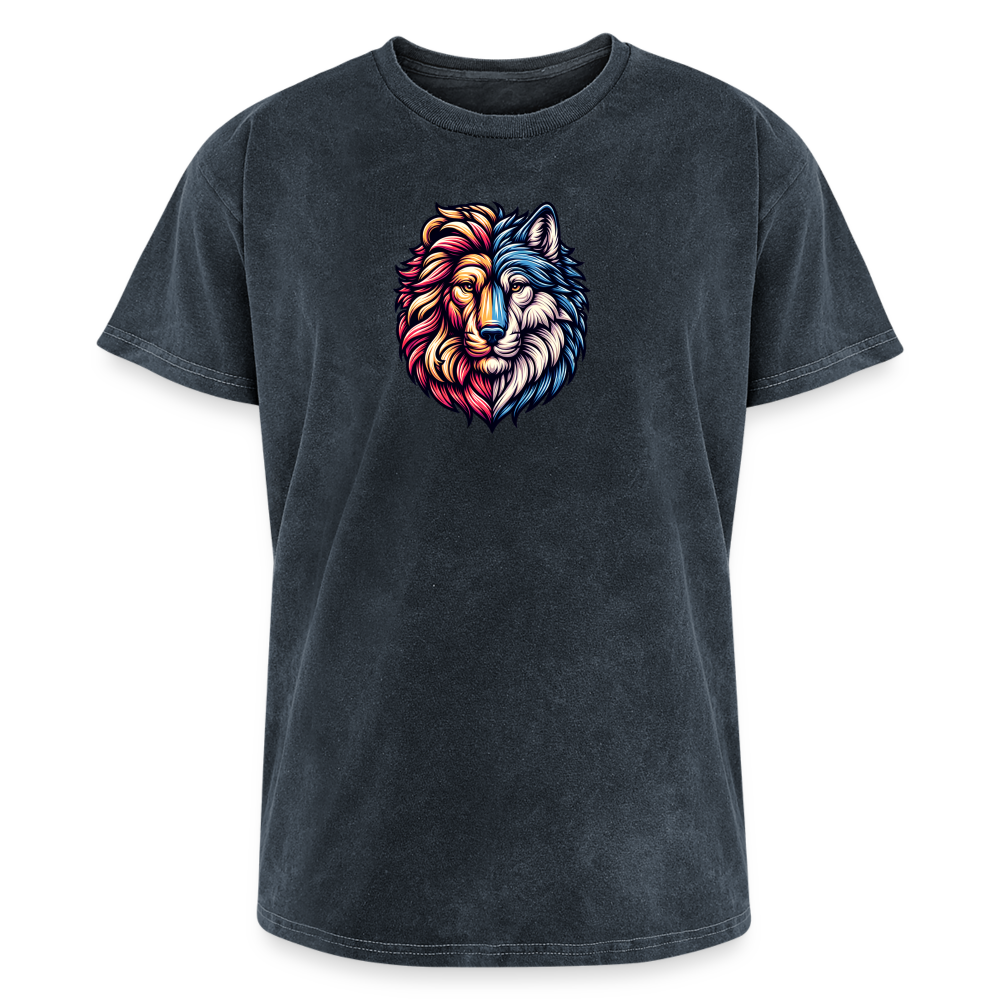 Men's Mineral Wash T-shirt Lion and the Wolf shirt - mineral navy