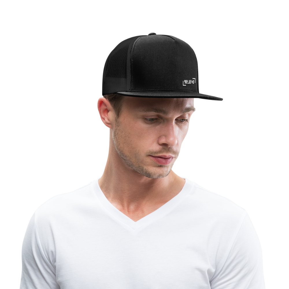 Trucker Cap believe hat - black/black