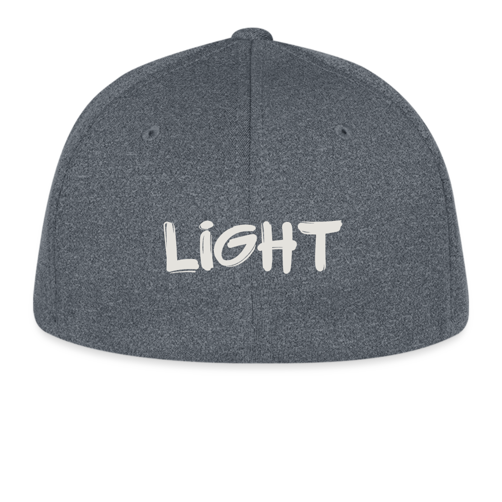 Flexfit Fitted Melange Baseball Cap Shine your Light - dark heather gray