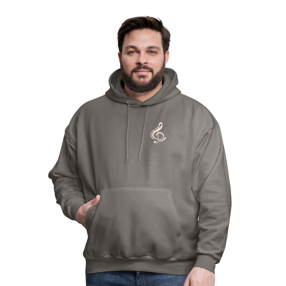 Men's Hoodie music Jesus is the song that I sing - asphalt gray