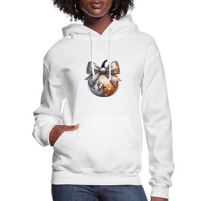 Women's Hoodie disco ball - white