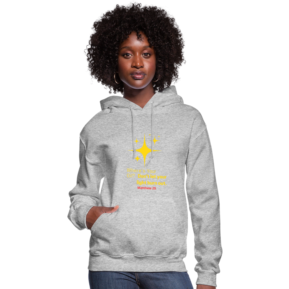 Women's Hoodie wheres your oil - heather gray