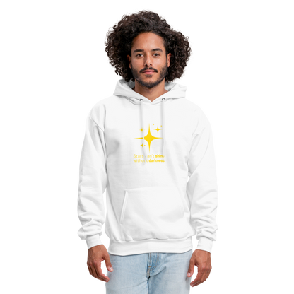 Men's Hoodie stars cant shine without darkness - white