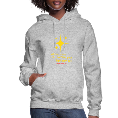 Women's Hoodie wheres your oil - heather gray