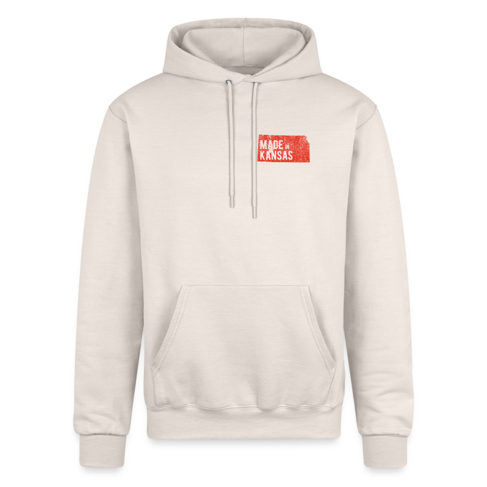 Champion Unisex Powerblend Hoodie made in Kansas - Sand