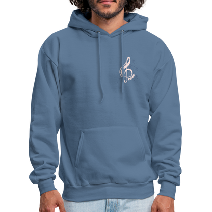 Men's Hoodie music Jesus is the song that I sing - denim blue